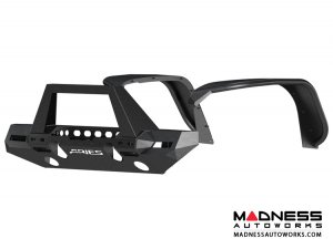 Jeep Wrangler JL Trailchaser Front Steel Bumper w/ Aluminum Fender Flares - Option 9 - Carbon Steel